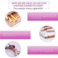 thumbnail image 6 of PU leather sliding cigarette case, lighter holder and belt loop, business card storage container[purple], 6 of 9