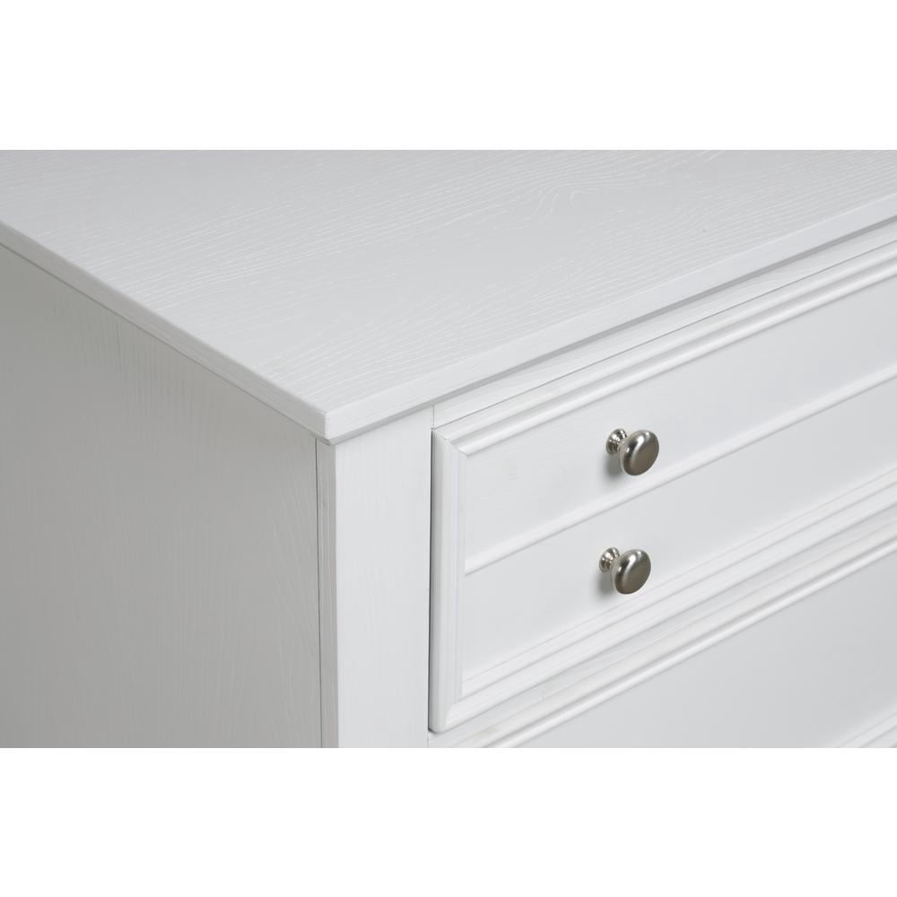 New Classic Furniture Jamestown Solid Wood 5-Drawer Chest in White