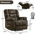 thumbnail image 7 of Bonzy Home Recliner Chairs with Massage and Heat Overstuffed Fabric Metal frame Manual Reclining Chair Sofa for Living Room, 7 of 7
