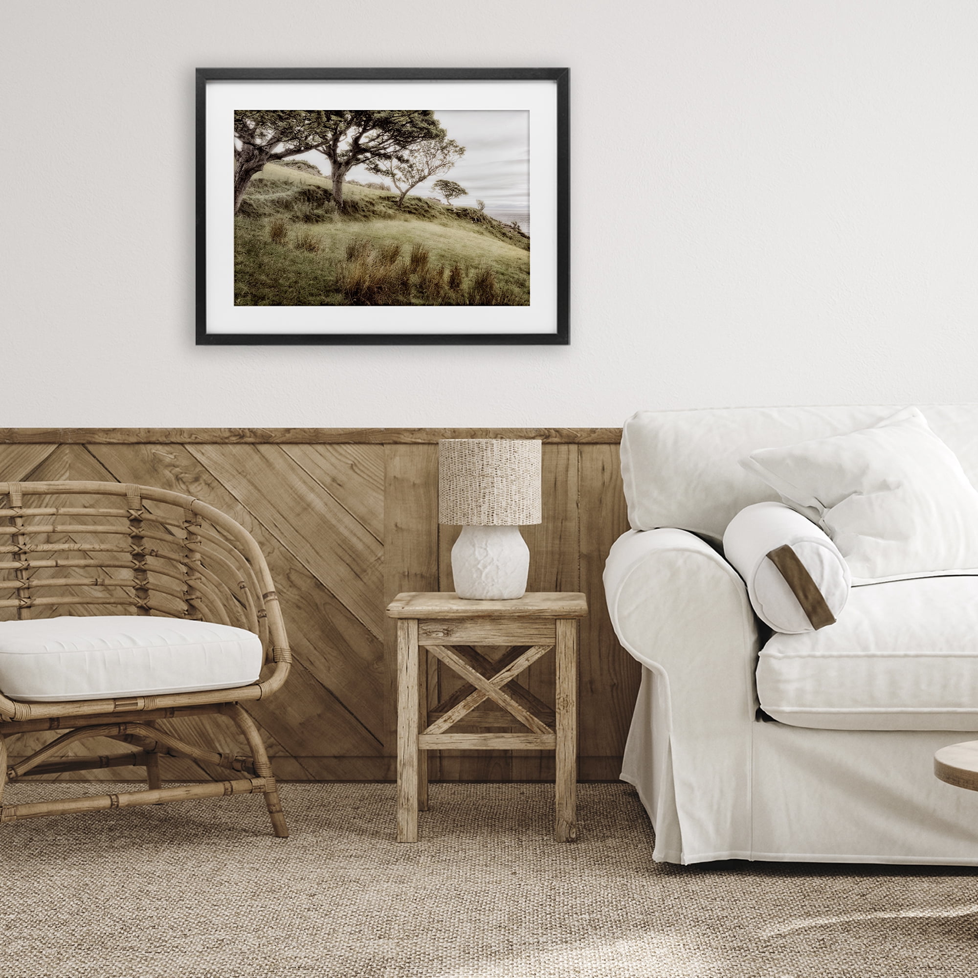 Stupell Industries Irish Hillside Landscape Black Framed Print Under Glass, design by Andy Amos