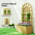 thumbnail image 4 of Outsunny Wooden Raised Garden Bed with Lattice Trellis for Climbing Plants, 4 of 10