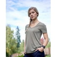 thumbnail image 5 of Expert Brand USA-Made Women's Siro Casual V-Neck T-Shirt, Olive, Small, 5 of 7