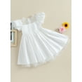 thumbnail image 3 of Bagilaanoe Girls Formal Dress Puff Sleeve A-line Princess Dresses 4-9T Kids Christmas Dress for Wedding Birthday Party Gown, 3 of 9