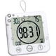 thumbnail image 1 of Temporizador impermeable para ducha, reloj de pared de baño con pilas con succión, reloj colgante para exteriores con temperatura (blanco), 1 of 5