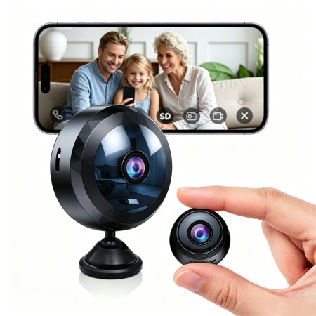 1080P HD Security Camera, Indoor/Outdoor Wide-Angle Surveillance with 140° Field of View, Superior Infrared Night Vision, Motion Detection Alert, 2-Way Audio, Weatherproof Monitor