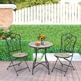 thumbnail image 3 of Gymax Set of 2 Folding Bistro Chairs Mosaic Patio Chairs Outdoor Dining Chairs, 3 of 7