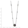 thumbnail image 2 of White Sterling Silver necklace with pendant Cubic Zirconia CZ Mystic Fire Topaz Multi-color, 2 of 2
