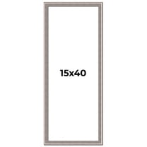 15x40 Frame Grey Real Wood Picture Frame Width 1.25 inches | Interior Frame Depth 0.5 inches | Hans