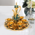 thumbnail image 3 of Dwellnix Vintage Turkish Tea Set Luxury Turkish Coffee Set Pot and 6 Cups Home, 3 of 7