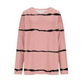 thumbnail image 2 of Womens Plus Size Sweaters Tops Solid Color Loose V Neck Lightweight Pullover for Women Spring Fall Winter Clothes (XL, Pink|Striped), 2 of 6