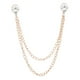 thumbnail image 1 of Pinzas de broche de cadena de strass Uxcell, cadena de cristal redonda con borlas en tono dorado (blanco), 1 of 7
