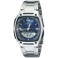 thumbnail image 2 of Casio Men's Stainless Steel Analog-Digital Sport Watch, Blue Dial AW81D-2AV, 2 of 6
