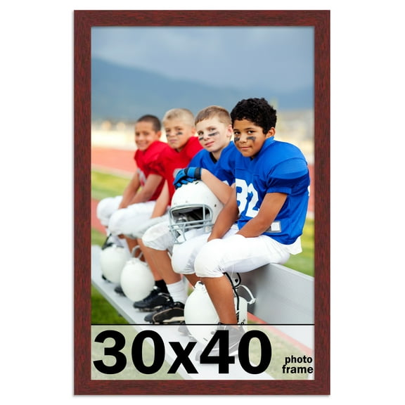 30x40 Frame Brown Mahogany Picture Frame - 100% Real Wood30x40 Poster Frame Includes UV Acrylic