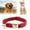 B, variant on MKHSQHDG Today's Deals Colored Velvet Cat Collar Optional Tie Customized Engraved Collar for Small and Large Cats (Light Gold Buckle)