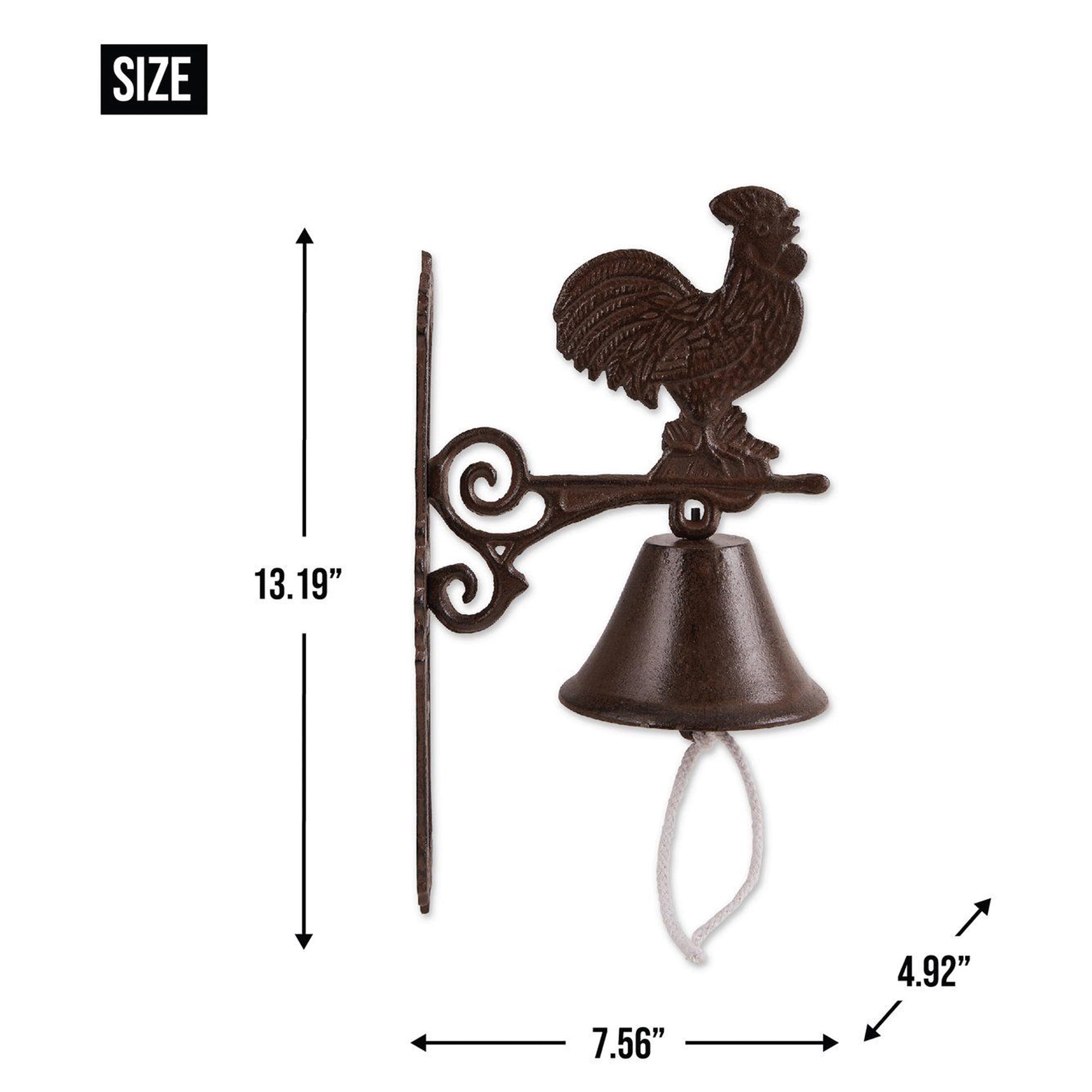 Cloche de porte oiseau en fonte – sonnette murale vintage - Décoration