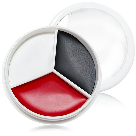 WENJLYJ Clown Black White Red Face Body Paint Makeup,Waterproof Halloween Face Paint Professional Joker Black White Red Clown Wheel for Cosplay Halloween SFX Joker Zombie Makeup Kit