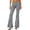 Z96 Gray, variant on Womens Fold Over Leggings Striped High Waisted Flare Leg Pants Soft Comfy Slim Fit Bell Bottom Trousers Casual Stretchy Bootcut Yoga Pant Beige,S