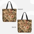 thumbnail image 2 of Rateoe Animal Leopard Print Lightweight Tote Bag for Women, Water-Resistant Shoulder Bag with Zipper, Spacious Casual Handbag for Work, School, Shopping, 2 of 7