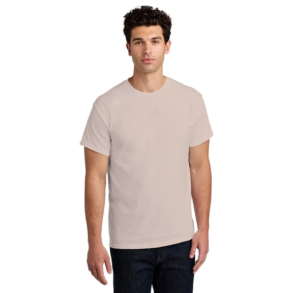 Gildan Mens Short Sleeve, Large Size Tee, 100% Cotton Comfort, Crew Neck Tee for Men, Arts And Craft, Sand, 4XL