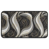 Black White Gold Marble Pattern Door Rugs,Washable Non Slip Door Mats Indoor,Decorative Door Mats,Entry Mat Indoor for Entrance,Bedroom,Kitchen,Bathroom,30"x17"