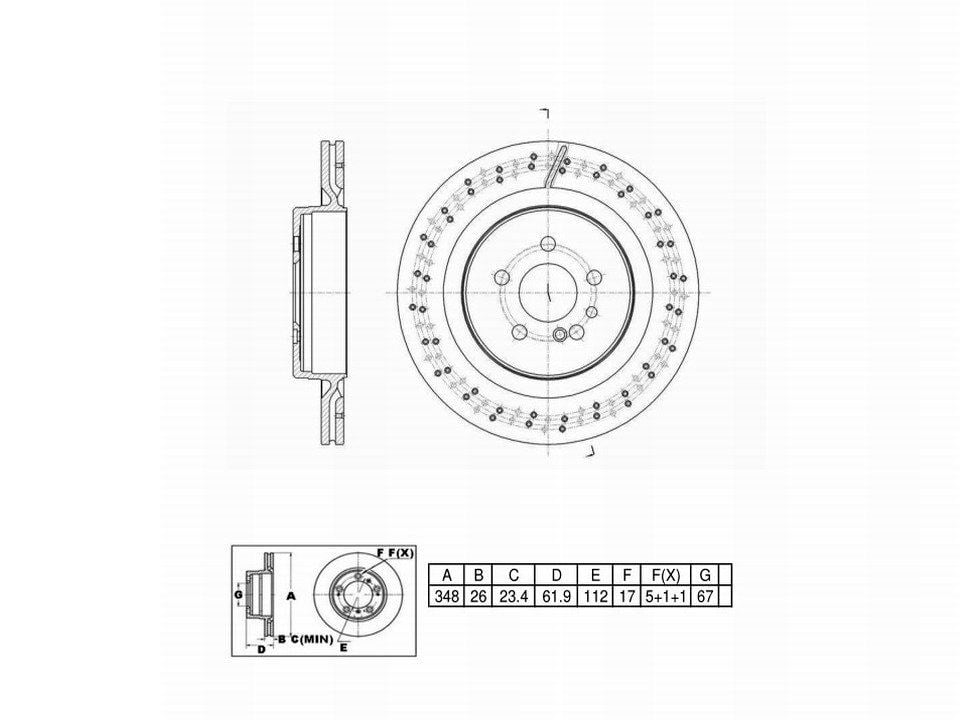 Winstop Brake Rotor, Rear WS252245, Mercedes-Benz CL65 AMG 2006-2005
