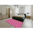 thumbnail image 4 of Ahgly Company Indoor Rectangle Patterned Raspberry Red Area Rugs, 3' x 5', 4 of 6