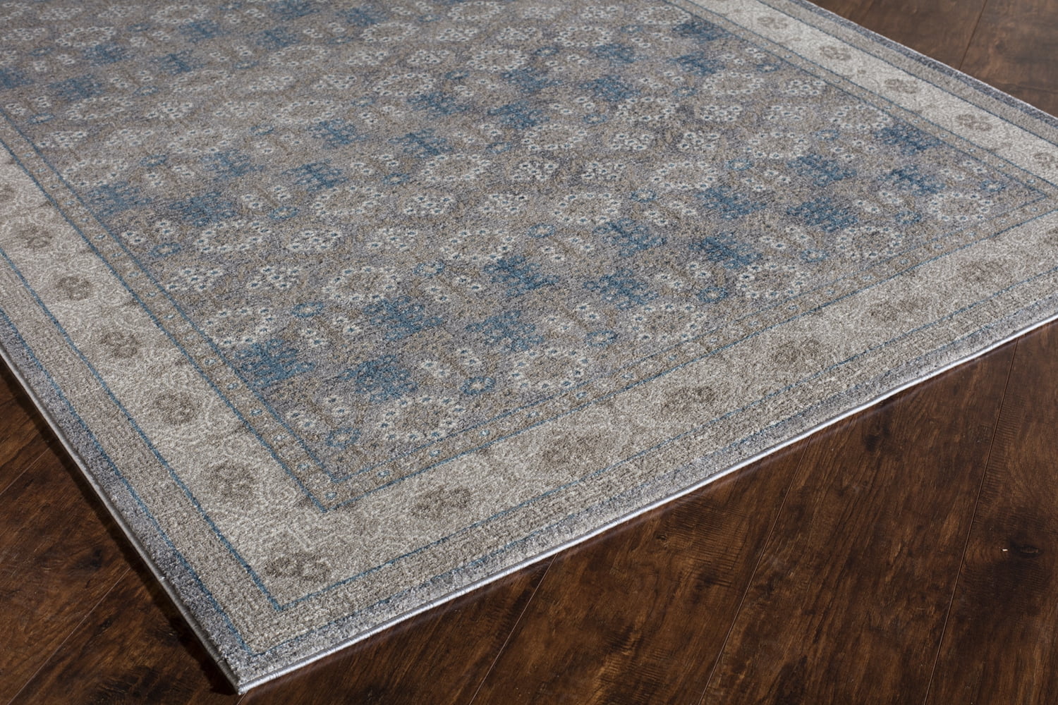 Rugs America Estelle Collection grey Ivory ET200A Transitional Abstract Area Rug 4' x 5'7"