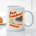 thumbnail image 3 of CafePress - Bass Trombone Musical Bazooka Mugs - 11 oz Ceramic Mug - Novelty Coffee Tea Cup, 3 of 4