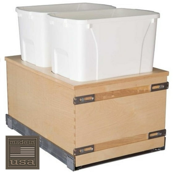 Century Components Casbm14pf Kitchen Pull Out Waste Bin Container Century Components Casbm14pf Kitchen Pull Out Waste Bin Container 2 34 Qt White