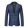 thumbnail image 1 of TIMIFIS Suits for Men Fashion Dancing Prom Performance Blazer Hot Gold Glossy Button Suit Jacket with Pocket, 1 of 7