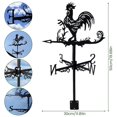 thumbnail image 2 of Chicken Wind Vane Stainless Steel Rooster Wind Direction Indicator Anti-Aging Rooster Weathervane Decorative Chicken Wind Vane Ornament for Farmhouse Garden Courtyard, 2 of 5
