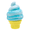 Nice Cream Cone Squishy-Blue-A2, variant on Fidget Toys Nice Cream Cone Squishies, Cube Squishies Anxiety Stress Relief, Squishies Stress Cube-Drop Malt Sugar Balls, Fidgets Sensory Toys for Autism Classroom Prize Toys Pink
