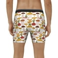 thumbnail image 4 of Cauagu Mushroom Print Men's Boxer Briefs, Funny & Cute Underwear Elastic Waistband Briefs Ideal Gift for Men,1-Pack, 4 of 7