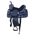 thumbnail image 6 of Resistance Suede Synthetic Horse Saddle, Youth/Kids, Multiple Sizes, Purple/Black/Light Brown/Pink, 6 of 9