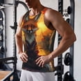 thumbnail image 5 of Pofeuu Sunset Maple Tree Fox Print Men's Workout Tank Tops Sleeveless Muscle Gym Shirt Quick Dry-Medium, 5 of 7