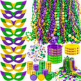 thumbnail image 1 of Juego de accesorios para Mardi Gras MgParty, 216 unidades, máscaras y cuentas, 1 of 7