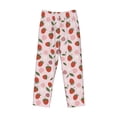 thumbnail image 6 of Uemuo Floral Strawberr Pattern Men's Wide Leg Palazzo Lounge Pants with Pockets Light Weight Loose Comfy Casual Pajama Pants-Small, 6 of 9