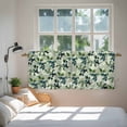 thumbnail image 3 of Blueberry Botanical Tier Curtains 24 Inch Length, Spring Leaves Branches Farmhouse Cafe Short Curtains for Bathroom Over Sink, Small Kitchen Curtain Light Filtering Tiered Drapes 2 Panels 27.5"Wx24"L, 3 of 8