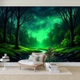 thumbnail image 7 of Wallpaper Mystical Forest Glowing Green Sky Serene River Peel and Stick Wall Murals 100"H x 144"W Removable PVC Wall Paper Self-Adhesive Wall Paintings Art Decor for Bedroom Living Room, 7 of 7
