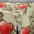 thumbnail image 4 of Love Dog Crate Cover, Pattern Valentine's Day with Flowers and Butterfly Holiday Love Antiquity Vintage, Easy to Use Pet Kennel Cover Small Dogs Puppies Kittens, 7 Sizes, Beige Brown Red, by Ambesonne, 4 of 6