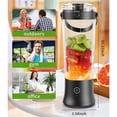 thumbnail image 4 of Licuadora Eléctrica Portátil con Cuchillas de Acero Inoxidable, 500 Ml, Recargable por USB, con Asa de Transporte.A, 4 of 5