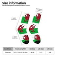 thumbnail image 3 of Women Colorful Crew Socks Welsh Flag Novelty Fun Socks For Mens, 3 of 7