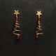 thumbnail image 1 of 1 par de pendientes de tuerca de Navidad JAMW pendientes de árbol de Navidad para mujer joyería artística de vacaciones de estrella Sencillez, 1 of 5