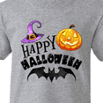 thumbnail image 4 of Inktastic Happy Halloween Bat, Witch Hat, Jack O Lantern Youth T-Shirt, 4 of 5