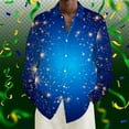 thumbnail image 4 of Telankuip Men's Mardi Gras Muscle Fit Dress Shirts -Free Long Sleeve Casual Button down Festival Sparkling Print Shirt Tops 2026 Fashion Carnival Holiday Party Outfits 2-Blue S, 4 of 4
