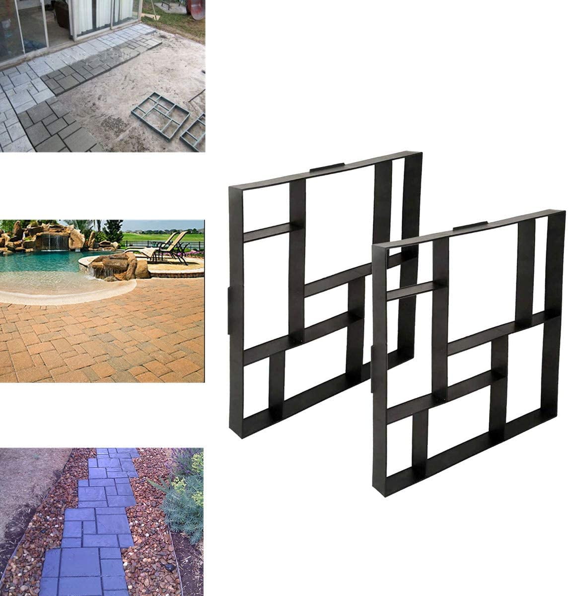 1pc Driveway Paving Brick Patio Concrete Slabs Path Garden Walk Maker Mould 