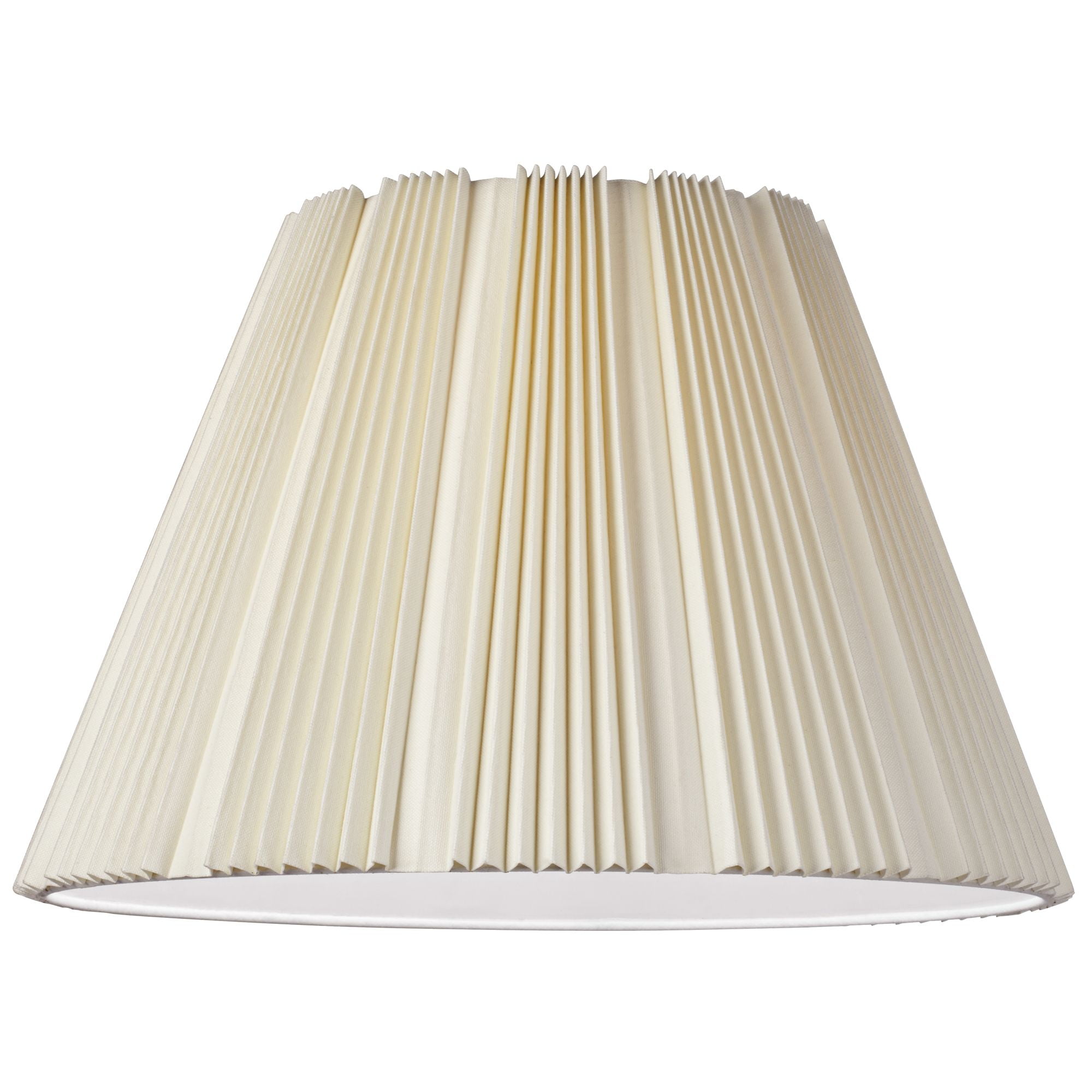 Springcrest Eggshell Pleated Extra Large Lamp Shade 10" Top x 19" Bottom x 12 1/4" High (Spider) Replacement with Harp and Finial