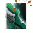 thumbnail image 3 of Abstract Emerald Green Swirl Canvas Print, for Living Room, Office, Hotel, Dining Room Decor, 3 of 8