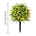 thumbnail image 3 of Garden Decorations Artificial Camellia Topiary Stakes Outdoor Faux Flower Ball Ground Plug for Yard Lawn Porch Patio Wedding Pathway Front Door Decor, 3 of 7