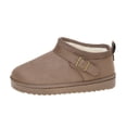 thumbnail image 2 of JUSLIO Slippers for Women Non Slip Indoor House Slippers Closed Toe Slide Slip On Fuzzy Plush Flat Sole Slippers Coffee, 2 of 9